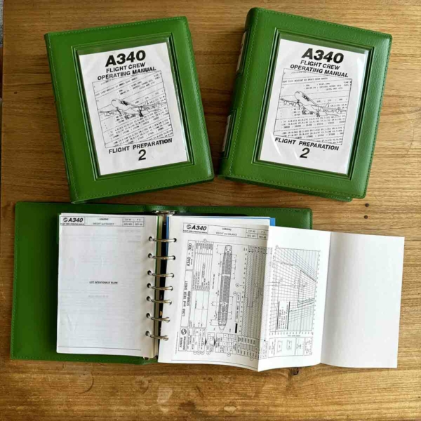 Airbus A340 Flight Crew Operating Manual (FCOM) flight preparation for sale.