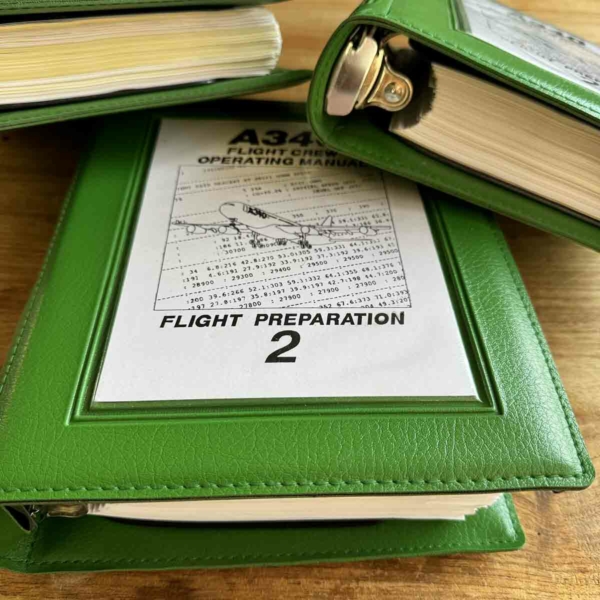 Airbus A340 Flight Crew Operating Manual (FCOM) flight preparation for sale.