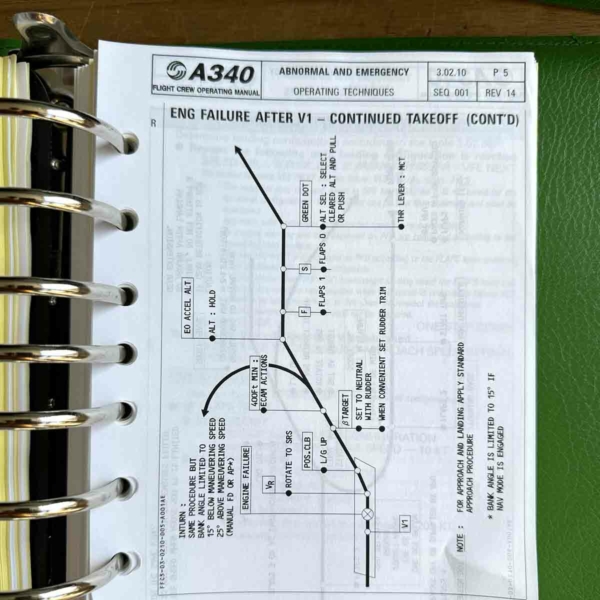 Airbus A340 Flight Crew Operating Manual (FCOM) flight operations for sale.