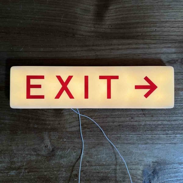 Boeing emergency exit sign for sale.