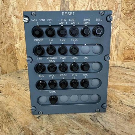 Airbus A330 overhead circuit breaker panel 262VU for sale.