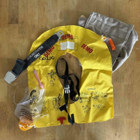 easyJet passenger safety demonstration kit for sale.