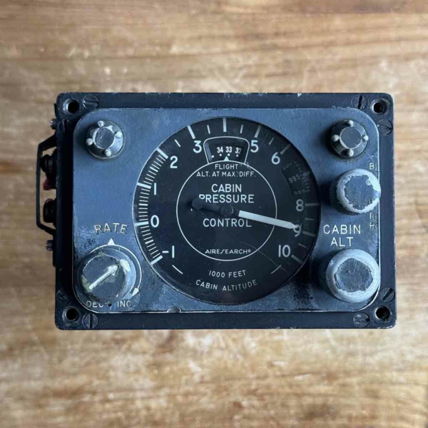 Aircraft cabin pressure control panel for sale.