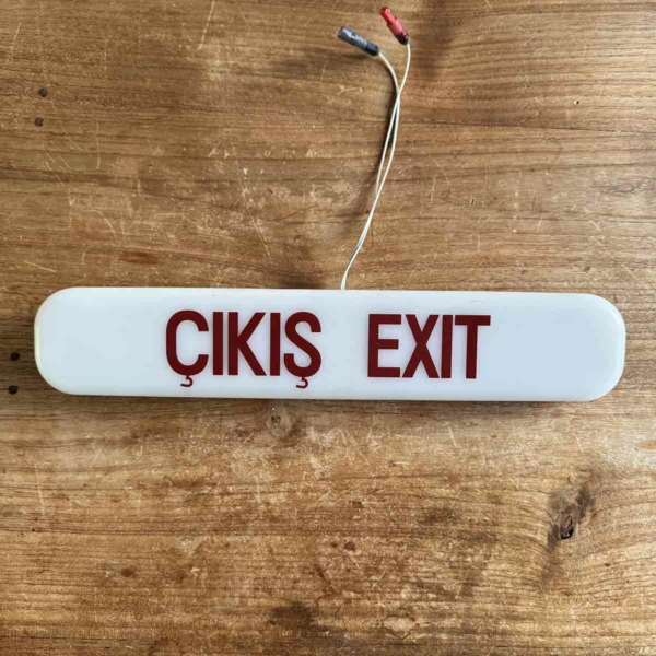 Boeing 737 overdoor emergency exit sign for sale.