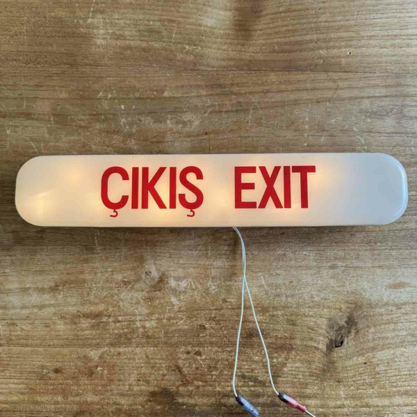 Boeing 737 overdoor emergency exit sign for sale.