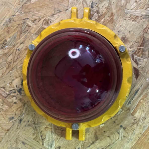 Airport obstruction light lens and attachment ring for sale.