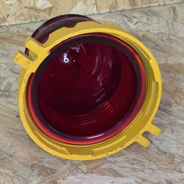 Airport obstruction light lens and attachment ring for sale.